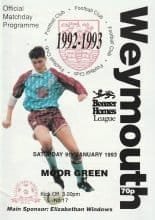 Weymouth v Moor Green 09-Jan-1993
