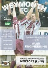 Weymouth v Newport IOW  23-Feb-2002