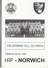 Helsingborg v Norwich City   20-Jul-1998