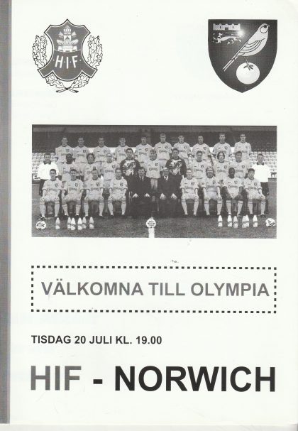 Helsingborg v Norwich City   20-Jul-1998