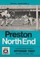 Preston North End v Nottingham Forest 21-Apr-1973