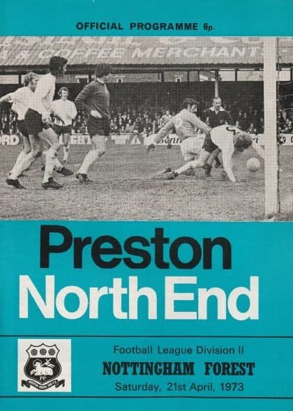 Preston North End v Nottingham Forest 21-Apr-1973
