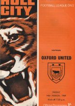 Hull City v Oxford United  14-Mar-1969