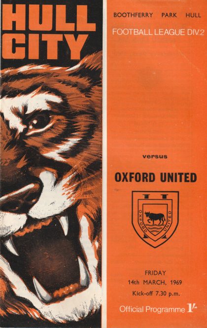 Hull City v Oxford United  14-Mar-1969