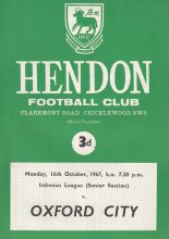 Hendon v Oxford City 16-Oct-1967
