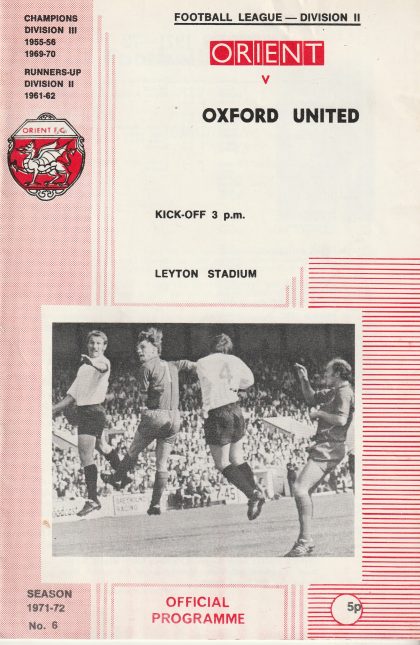 Leyton Orient v Oxford United  16-Oct-1971