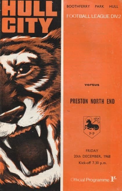 Hull City v Preston North End 20-Dec-1968