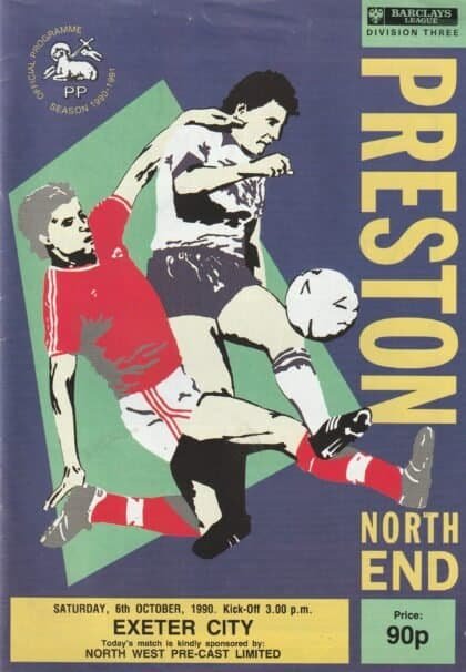 Preston North End v Exeter City 06-Oct-1990
