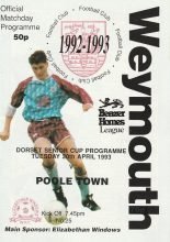 Weymouth v Poole Town 20-Apr-1993