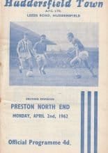 Huddersfield Town v Preston North End   02-Apr-1962