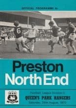 Preston North End v Queens Park Rangers 26-Aug-1972