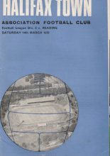 Halifax Town v Reading 14-Mar-1970