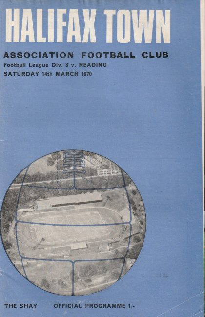 Halifax Town v Reading 14-Mar-1970