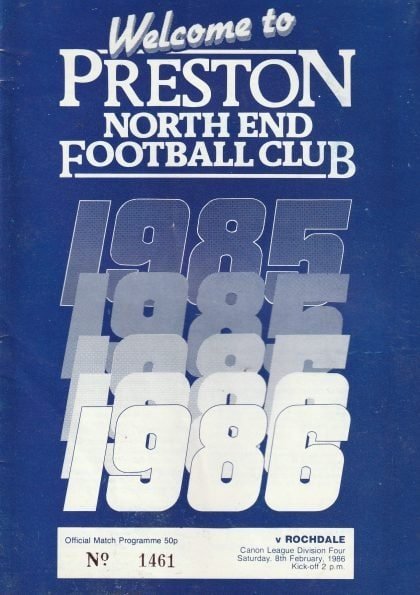 Preston North End v Rochdale 08-Feb-1986
