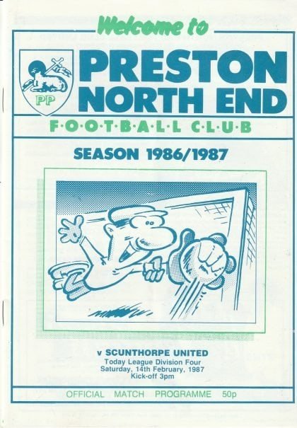 Preston North End v Scunthorpe United 14-Feb-1987