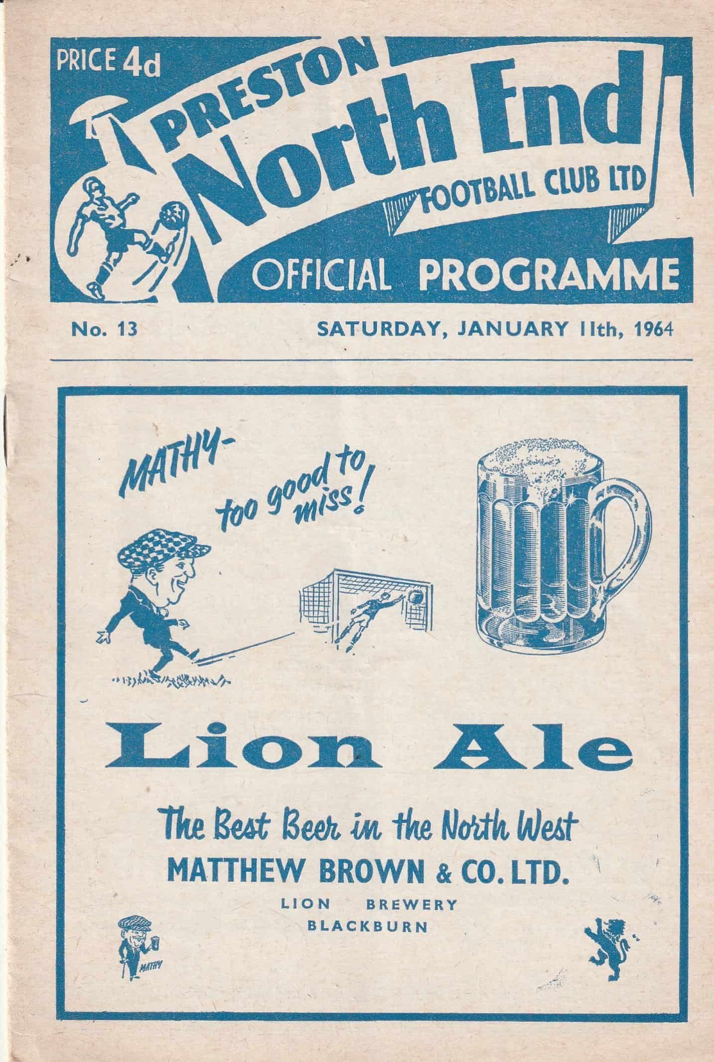 Preston North End v Southampton 11-Jan-1964