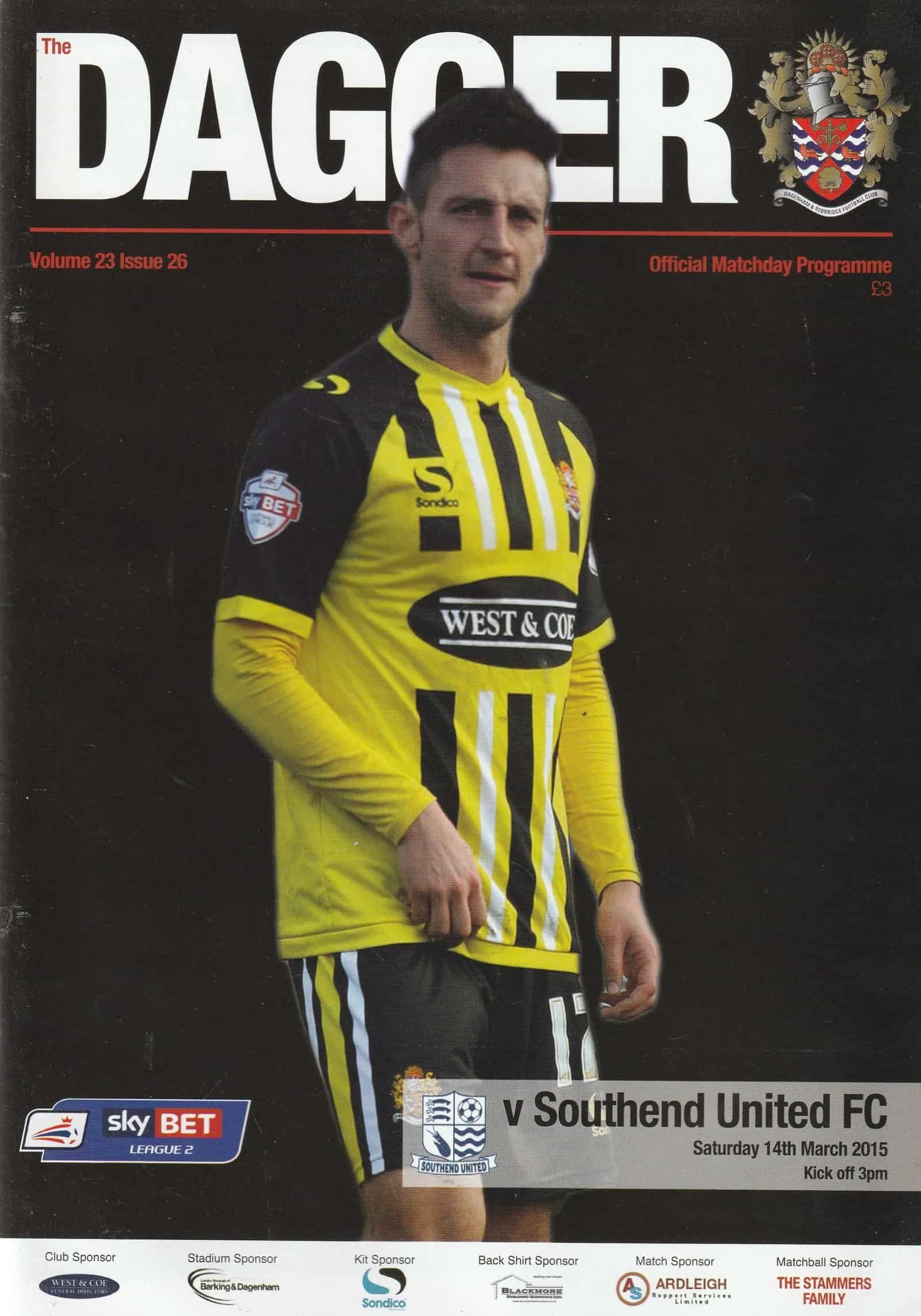 Dagenham & Redbridge v Southend United 14-Mar-2015