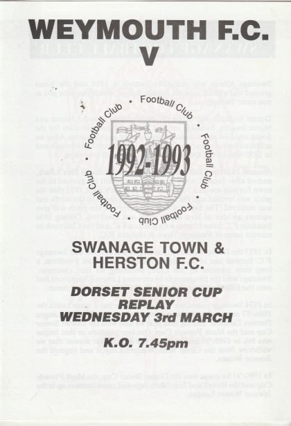 Weymouth v Swanage Town & Herston 03-Mar-1993