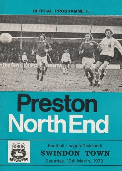 Preston North End v Swindon Town 10-Mar-1973