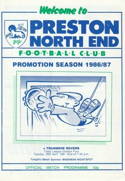 Preston North End v Tranmere Rovers 26-Apr-1987