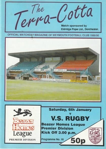 Weymouth v V.S. Rugby 06-Jan-1990