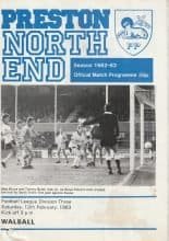 Preston North End v Walsall 12-Feb-1983