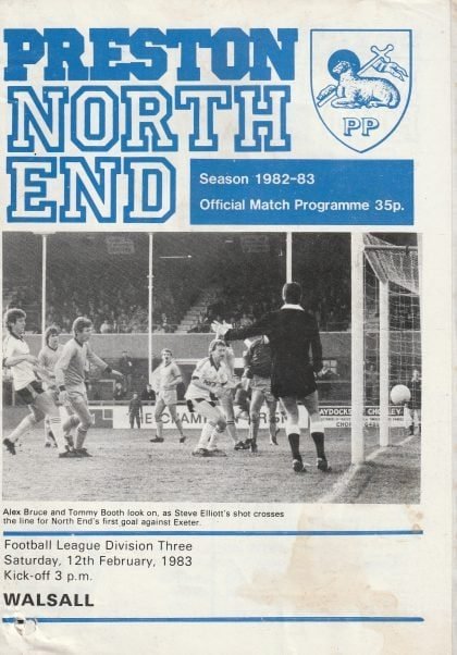 Preston North End v Walsall 12-Feb-1983