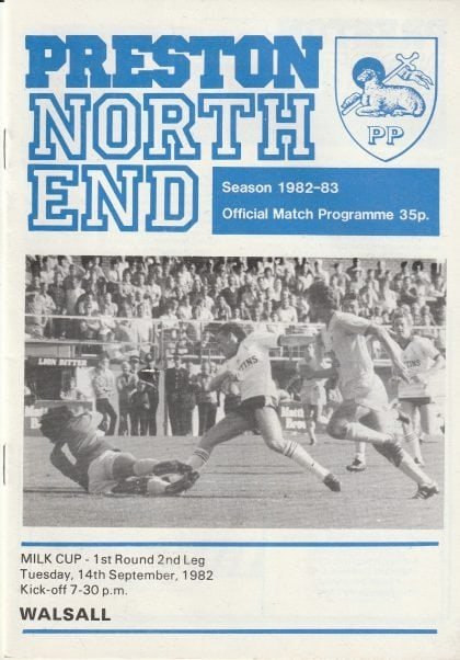 Preston North End v Walsall 14-Sep-1982
