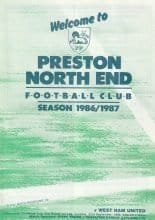 Preston North End v West Ham United 23-Sep-1986