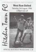 Hitchin Town v West Ham United  03-Aug-1996