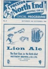 Preston North End v Wolverhampton Wanderers 06-Nov-1965