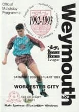 Weymouth v Worcester City 20-Feb-1993