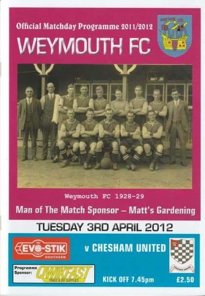Weymouth v Chesham United  03-Apr-2012