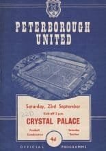 Peterborough United Reserves v Crystal Palace Reserves 23-Sep-1961