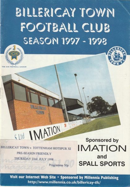 Billericay Town v Tottenham Hotspur XI  23-Jul-1998