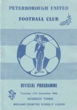 Peterborough United v Wisbech Town 17-Dec-1985