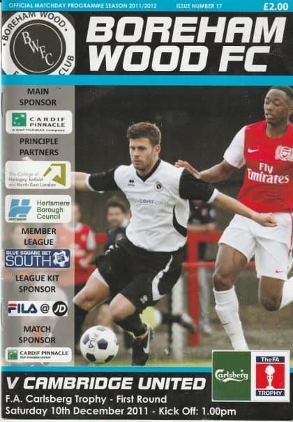 Boreham Wood v Cambridge United 10-Dec-2011