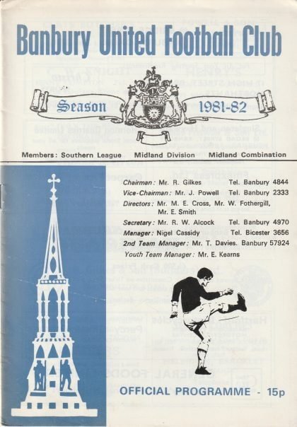 Banbury United v Bedworth United 28-Jan-1982