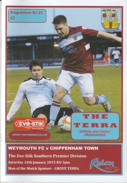 Weymouth v Chippenham Town 24-Jan-2015