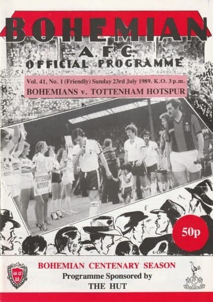 Bohemians Dublin v Tottenham Hotspur 23-Jul-1989