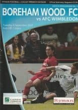 Boreham Wood v AFC Wimbledon 04-Sep-2007