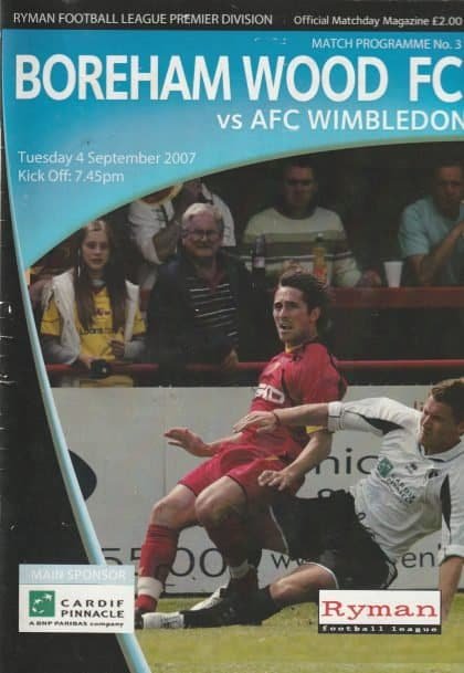 Boreham Wood v AFC Wimbledon 04-Sep-2007