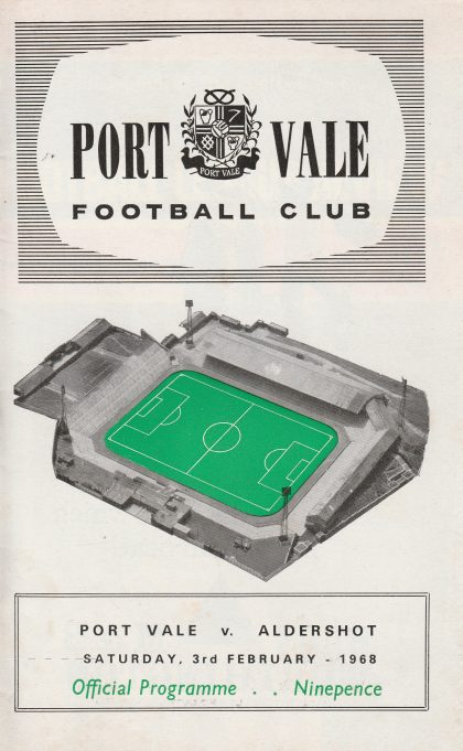 Port Vale v Aldershot 03-Feb-1968