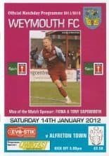 Weymouth v Alfreton Town 14-Jan-2012