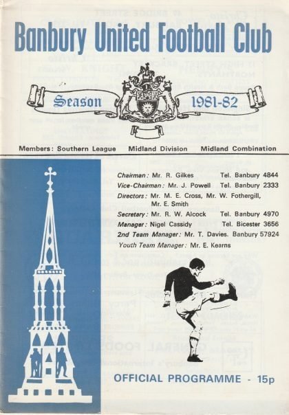 Banbury United v Alvechurch 20-Feb-1982