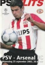 PSV Eindhoven v Arsenal 25-Sep-2002
