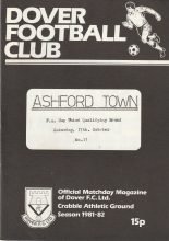 Dover v Ashford Town 17-Oct-1981