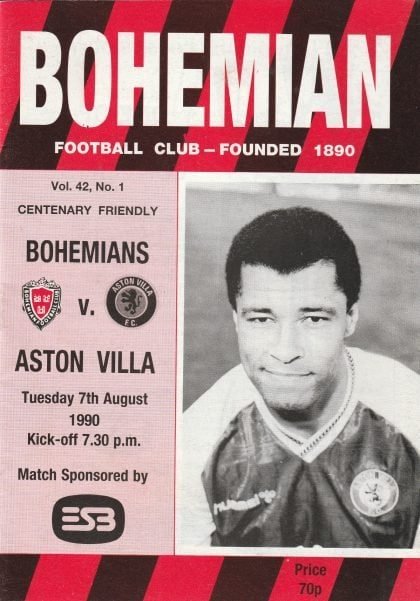Bohemians Dublin v Aston Villa 07-Aug-1990