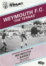 Weymouth v Barnet 09-Oct-1985