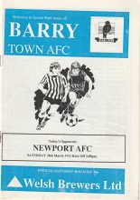 Barry Town v Newport AFC 30-Mar-1991